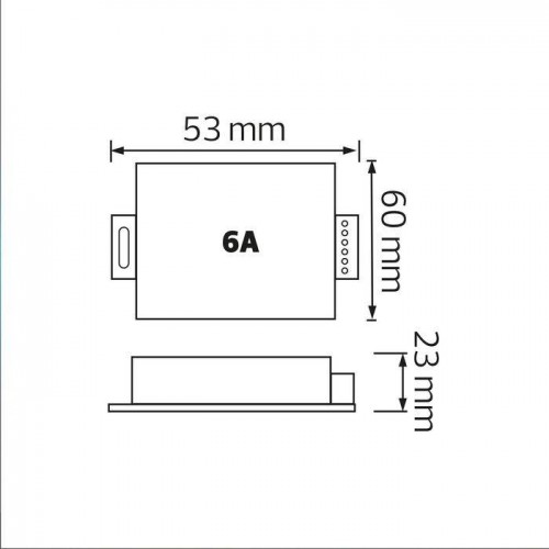 Контроллер RGB для світлодіодної стрічки 216-432W 12V-24V IP20 6A CONTROLLER RGB RF (100-002-0432-010) Horoz Electric