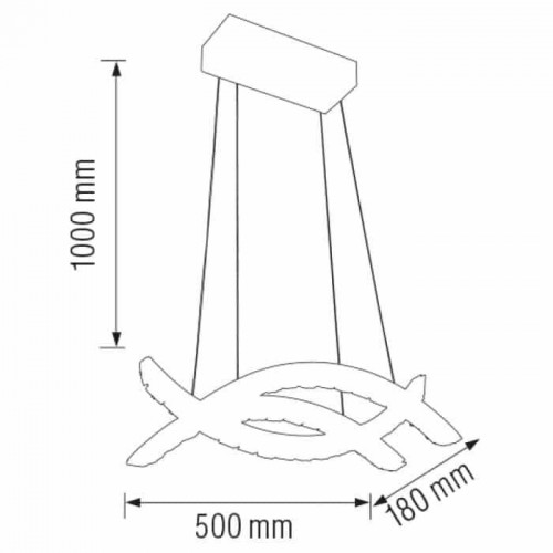 Люстра світлодіодна 24W 4000K 1680Lm 180-260V 500х1000мм кришталь AVIATOR-24 (019-038-0024-010) Horoz Electric