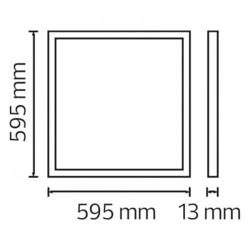 Панель вбудована світлодіодна 48W 6400K 3125Lm 175-265V 595x595x13мм. біла CAPELLA-48 (056-012-0048-020) Horoz Electric