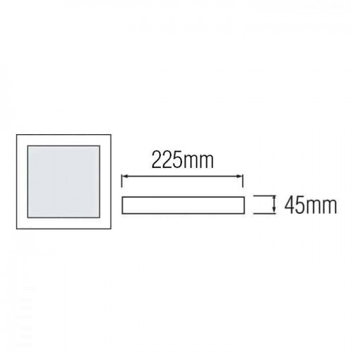 Світильник накладний світлодіодний 36W 4200K 3420Lm 100-265V 225*h45мм білий квадратний CARLA-36/Sq (016-059-0036-030) Horoz Electric