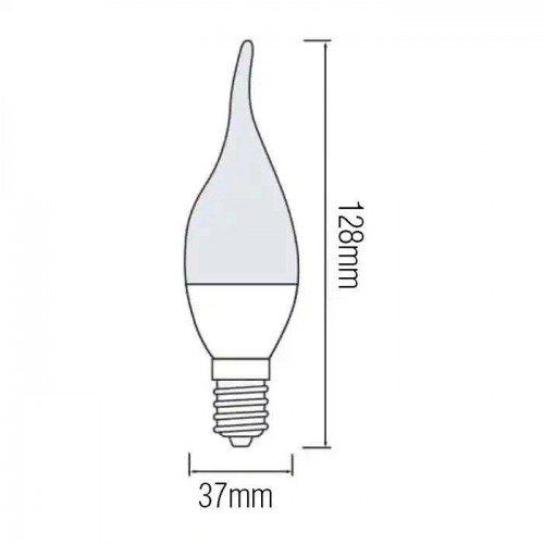 Світлодіодна лампа свічка на вітрі 6W 6400K Е14 480Lm 175-250V CRAFT-6 (001-004-0006-011) Horoz Electric