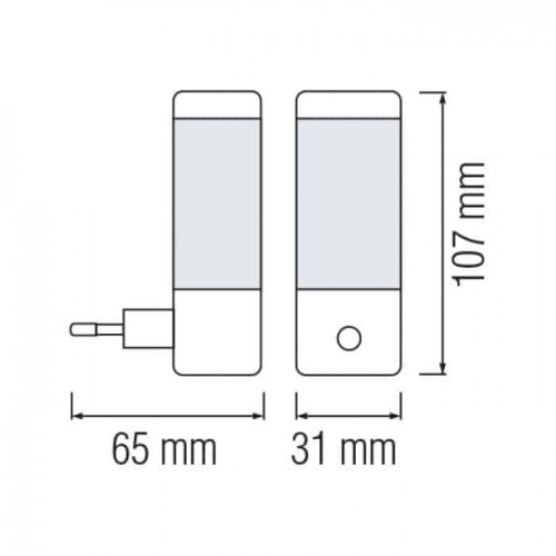 Нічник світлодіодний 0,4W 25Lm 220-240V 31x107мм. циліндр зелений DORA (085-001-0001-013) Horoz Electric