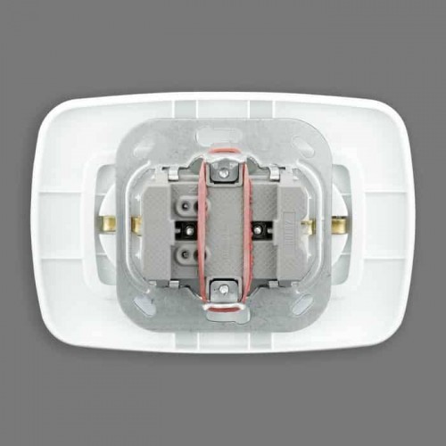 Розетка вбудована 2-а з заземленням 16А 250V біла ELA (112-007-0008-010) Horoz Electric