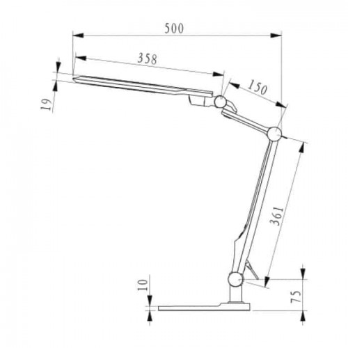 Настільна лампа світлодіодна 10W 3000-6000K 600Lm 100-240V чорна EBRU (049-010-0010-020) Horoz Electric