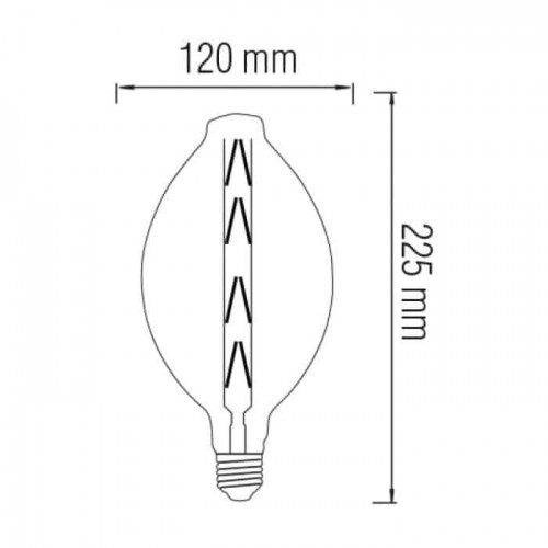 Світлодіодна лампа філамент 8W 2200K E27 620Lm 220-240V янтарна 225мм ENIGMA (001-051-0008-010) Horoz Electric