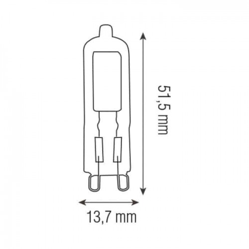 Світлодіодна лампа G9 COB LED 3W 2700K 300Lm 220-240V скло EXA-3 (001-047-0003-020) Horoz Electric