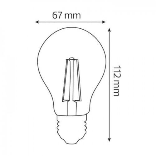 Світлодіодна лампа філамент 10W А60 Е27 4200K 1200Lm 220-240V FILAMENT GLOBE-10 (001-015-0010-030) Horoz Electric