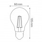 Світлодіодна лампа філамент 6W А60 Е27 2700К 650Lm 220-240V FILAMENT GLOBE-6 (001-015-0006-010) Horoz Electric