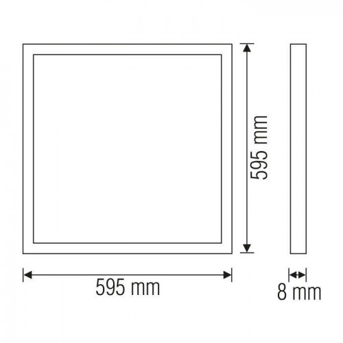 Панель вбудована світлодіодна 60W 6400K 4200Lm 180-265V 595x595x8мм. GALAKSI-60 (056-002-0060-020) Horoz Electric