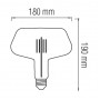 Світлодіодна лампа філамент 8W 2200K E27 620Lm 220-240V янтарна 190мм GINZA (001-050-0008-010) Horoz Electric
