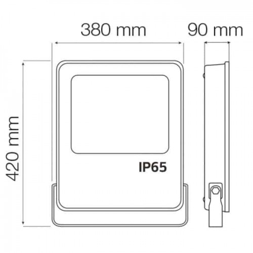 Прожектор 300W 6400K 25500Lm 85-265V 420x380мм. IP65 чорний LEOPAR-300 (068-006-0300-010) Horoz Electric