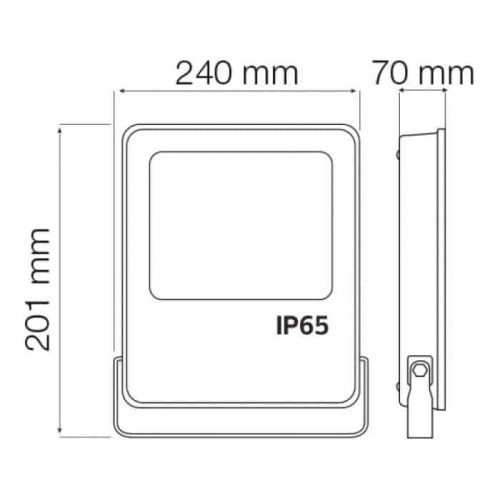 Прожектор світлодіодний 50W 6400K 4250Lm 85-265V IP65 чорний LION-50 (068-013-0050-010) Horoz Electric