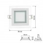 Світильник вбудований світлодіодний 6W 6400K 480Lm 165-260V 96мм білий квадратний MARIA-6 (016-015-0006-010) Horoz Electric