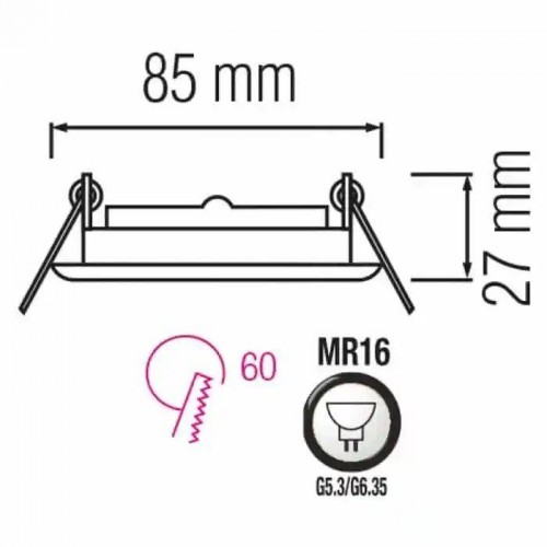 Світильник галогенний поворотний MR16 GU5. 3 220-240V d-85мм золотий круглий ORKİDE (015-007-0050-020) Horoz Electric