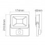 Прожектор світлодіодний з датчиком руху 50W 6400K 4000Lm 175-250V IP65 чорний ASLAN/S-50 (068-011-0050-010) Horoz Electric