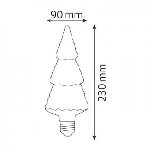 Світлодіодна лампа декоративна 2W Е27 154Lm 220-240V янтарна PINE (001-059-0002-050) Horoz Electric