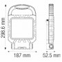 Прожектор світлодіодний переносний 45W 6400K 3500Lm 220-240V IP54 жовтий PROPORT-45 (068-015-0045-010) Horoz Electric