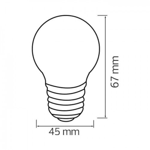 Світлодіодна лампа кулька 1W E27 120Lm 220-240V 6400К RAINBOW (001-017-0001-050) Horoz Electric