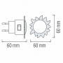 Нічник світлодіодний 0,4W 25Lm 220-240V 60x60мм. сонце білий REX (085-001-0002-010) Horoz Electric