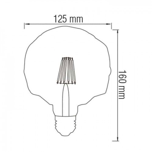 Світлодіодна лампа філамент 6W Е27 2200К 540Lm 220-240V RUSTIC CRYSTAL-6 (001-036-0006-010) Horoz Electric