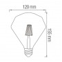 Світлодіодна лампа філамент 6W Е27 2200К 540Lm 220-240V RUSTIC DIAMOND-6 (001-034-0006-010) Horoz Electric