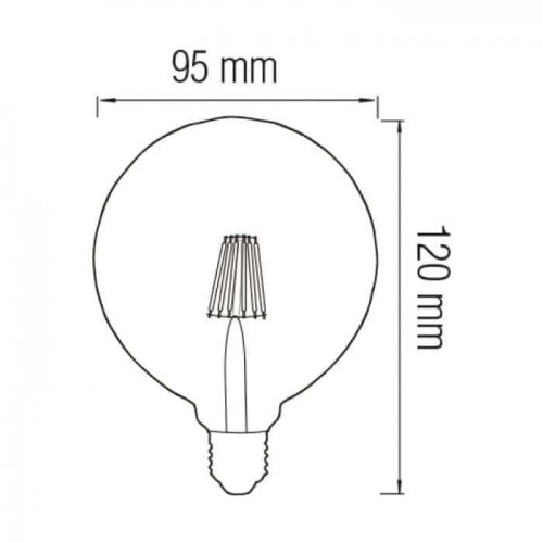 Світлодіодна лампа філамент 4W Е27 2200К 360Lm 220-240V RUSTIC TWIST-4 (001-038-0004-010) Horoz Electric