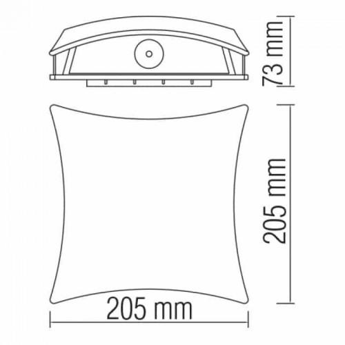 Світильник світлодіодний садово-парковий 5,5W 4100K 200Lm 220-240V IP44 настінний чорний TAFLAN (076-006-0006-010) Horoz Electric