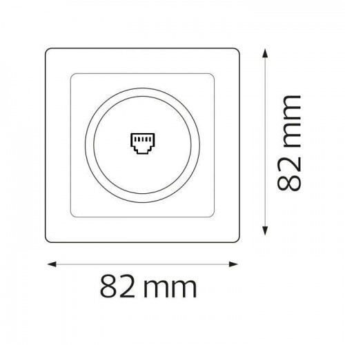 Розетка вбудована ТФ біла TINA (112-005-0011-010) Horoz Electric