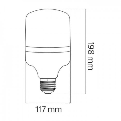 Світлодіодна лампа 40W 6400K Е27 3150Lm 175-250V TORCH-40 (001-016-0040-013) Horoz Electric