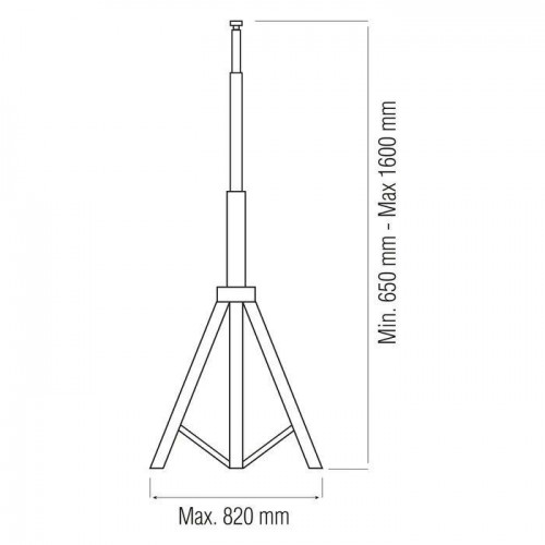 Стійка для прожектора 1600мм. одинарна TRIPOD SINGLE (107-001-0001-010) Horoz Electric