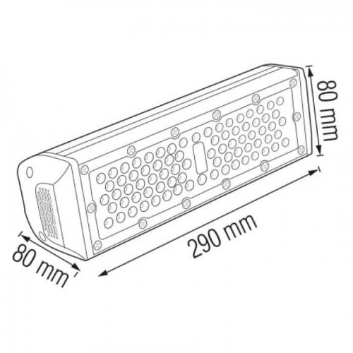 Світильник підвісний вологозахищений LED 50W 6400K 4650Lm 100-265V IP65 80x290мм. чорний ZEUGMA-50 (063-005-0050-010) Horoz Electric