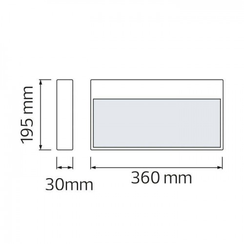 Ліхтар акумуляторний світлодіодний 1,5W 50Lm 220-240V 195х360мм. EXIT прозорий ZOFF (084-019-0001-010) Horoz Electric