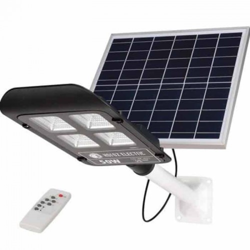 Світильник вуличний світлодіодний на сонячній панелі LED 50W 6400K 950Lm чорний LAGUNA-50 (074-006-0050-020) Horoz Electric
