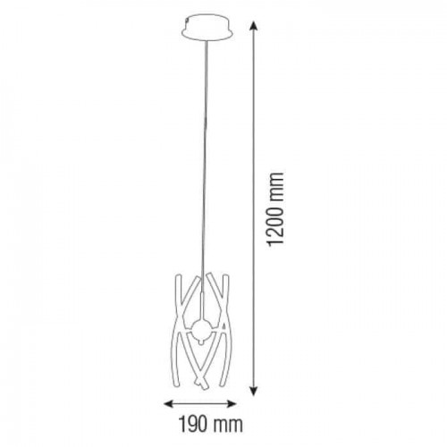 Люстра світлодіодна 12W 4000K 900Lm 110-240V 190мм хром OPTIMA-12 (019-030-0012-010) Horoz Electric