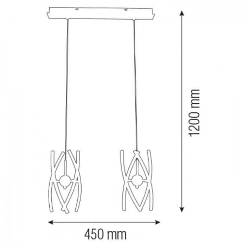 Люстра світлодіодна 24W 4000K 1800Lm 110-240V 450мм хром OPTIMA-24 (019-030-0024-010) Horoz Electric