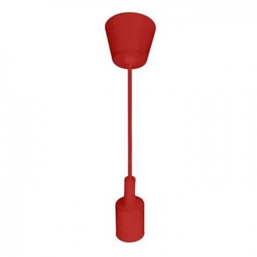 Світильник підвісний E27 250V 1м. пластиковий червоний VOLTA (021-001-0001-050) Horoz Electric