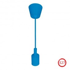 Світильник підвісний E27 250V 1м. пластиковий синій VOLTA (021-001-0001-040) Horoz Electric