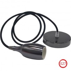 Світильник підвісний E27 250V 1м. металевий чорний перламутр WEBER (021-008-0001-050) Horoz Electric