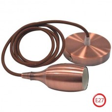 Світильник підвісний E27 250V 1м. металевий мідний WEBER (021-008-0001-010) Horoz Electric