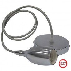Світильник підвісний E27 250V 1м. металевий хром WEBER (021-008-0001-040) Horoz Electric