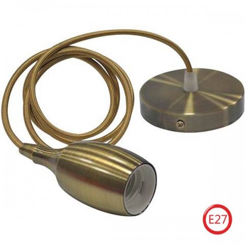 Світильник підвісний E27 250V 1м. металевий бронзовий WEBER (021-008-0001-020) Horoz Electric