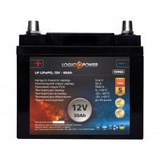 Акумулятор для автомобіля LiFePO4 12 В 50 Аг (+ зліва) (10965) LogicPower