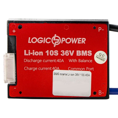BMS плата 10S Li-ion 36 В 40 А симетрія (12243) LogicPower