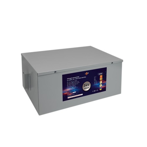 LiFePO4 акумулятор 24 В 230 Аг (BMS 150/75 А) металл (20103) LogicPower