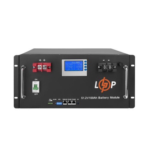 LiFePO4 акумулятор 48 В 100 Аг (Smart BMS 100 А) з LCD RM (20330) LogicPower