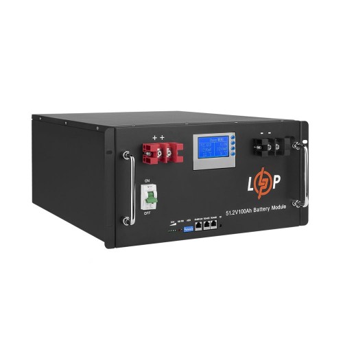 LiFePO4 акумулятор 48 В 100 Аг (Smart BMS 100 А) з LCD RM (20330) LogicPower