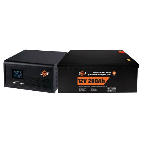 Комплект резервного живлення для котла ДБЖ 300 Вт LiFePO4 АКБ 12 В 200 Аг (20479) LogicPower