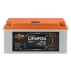 LiFePO4 акумулятор з LCD дисплеєм 12 В 230 Аг (BMS 100/50 А) пластик (20941) LogicPower