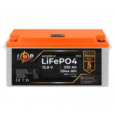 LiFePO4 акумулятор з LCD дисплеєм 12 В 230 Аг (BMS 80/40 А) пластик для ДБЖ (20946) LogicPower