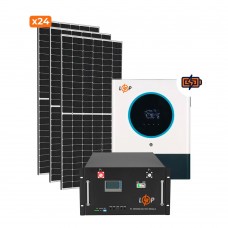 Сонячна електростанція 11 кВт LiFePO4 АКБ 48 В 230 Аг 24 панелі по 450 Вт серія Преміум (21033) LogicPower